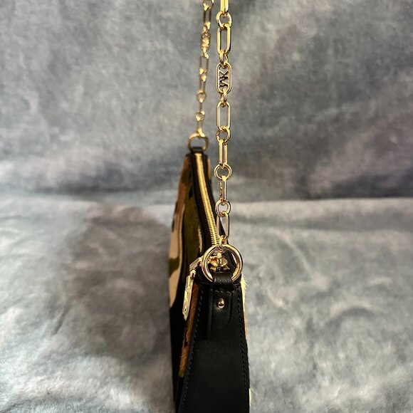 Michael Michael Kors Empire Medium Camouflage Calf Hair Chain-Link Pochette - Picture 5 of 7